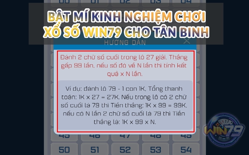 Bật mí kinh nghiệm chơi Xổ Số Win79 cho tân binh